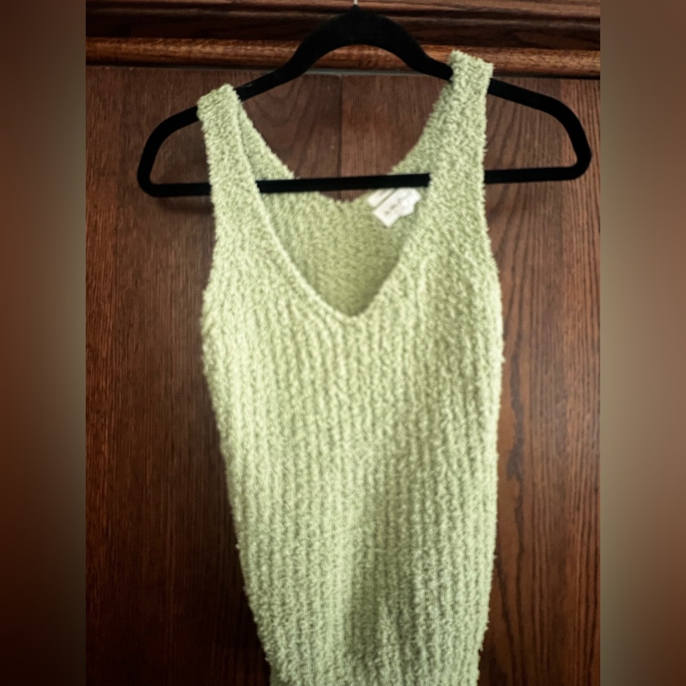 Elegant Textured Mint Tank Top